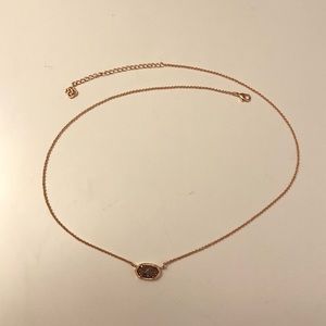 Rose gold necklace with a rose gold pendant